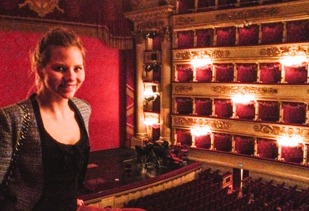 A girl at Teatro Alla Scala
