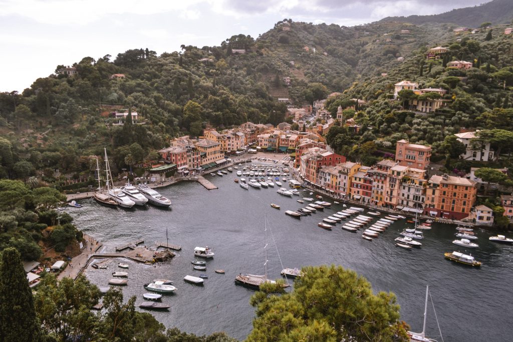 How to Spend One Day in Portofino, Italy -  the view of Portofino Harbour from Castello Brown