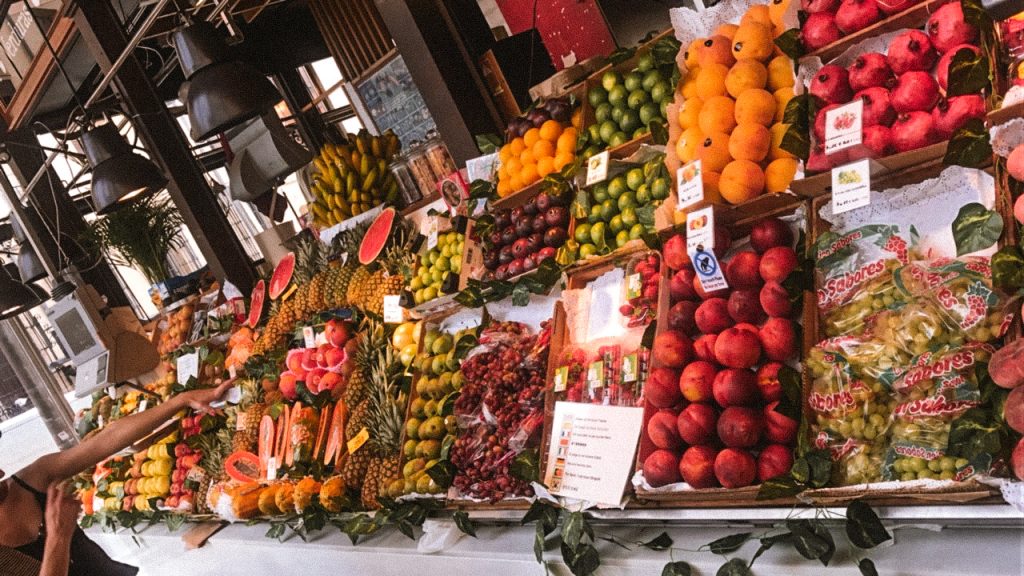 fruit at Mercado de San Miguel in Madrid, Spain
