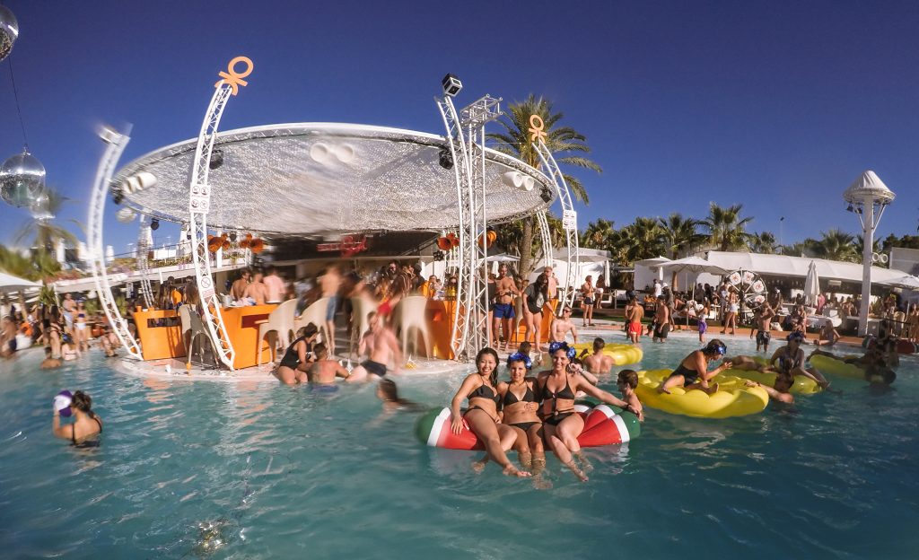 Pool party in O Beach Ibiza