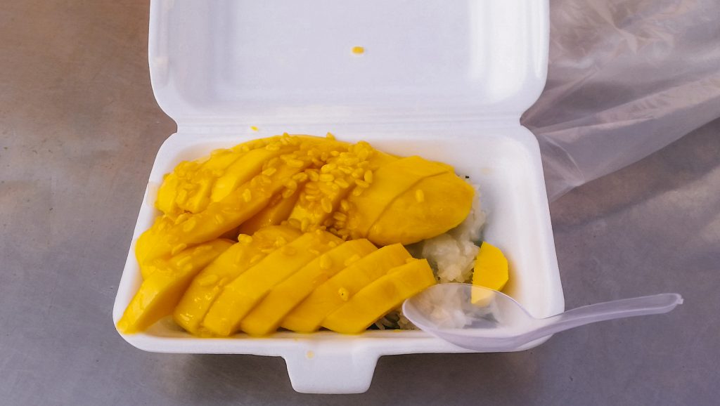 Mango sticky rice in Chiang Mai, Thailand