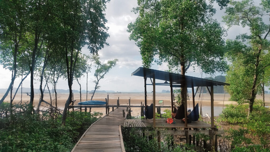 A pier with hammocks in Thailand